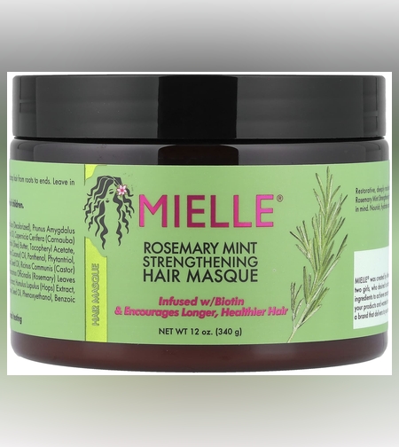 Mielle Rosemary Mint Strengthening Hair Masque – מסכת רוזמרין ומנטה לחיזוק ושיקום עמוק (מועשרת בביוטין) – 340 גרם