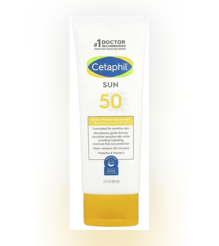 Cetaphil Sun Sheer Mineral Sunscreen SPF 50 – קרם הגנה מינרלי לעור רגיש (89 מ