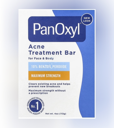 PanOxyl Acne Treatment Bar – סבון מוצק לטיפול באקנה לפנים ולגוף