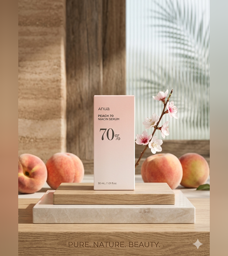 Anua Peach 70 Niacin Serum – סרום אפרסק וניאצינמיד למראה עור זוהר, אחיד וקורן (30ml)