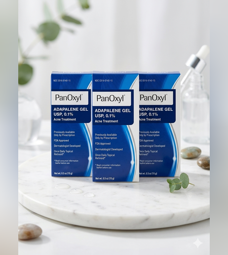 PanOxyl Adapalene Gel USP, 0.1% – ג'ל אדפלן (רטינואיד) לטיפול מתקדם באקנה – 15 גרם