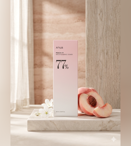 Anua Peach 77 Niacin Essence Toner – טונר-אסנס אפרסק וניאצינמיד למראה עור חלק וזוהר (250ml)