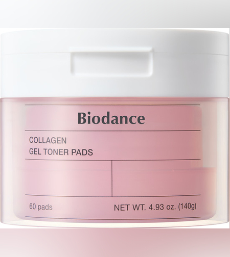 פדי ג'ל קולגן לטונר ולחות Biodance Collagen Gel Toner Pads (60 פדים / 140 גרם