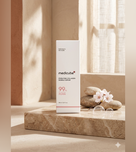 Medicube PDRN Pink Collagen Bubble Serum – סרום בועות קולגן ו-PDRN למתיחה וזוהר מיידי