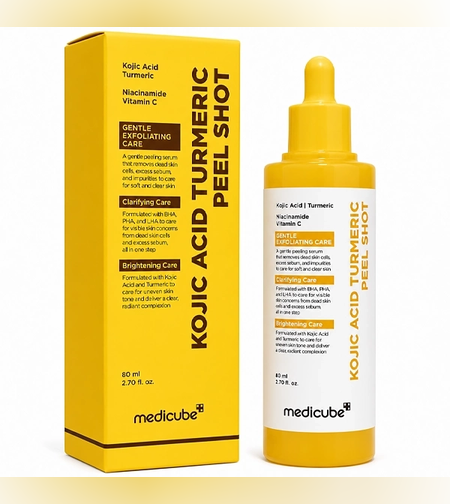 סרום פילינג חומצת קוג'י וכורכום medicube Kojic Acid Turmeric Peel Shot (80 מ
