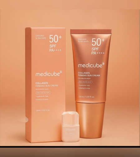🧡 Medicube Collagen Firming Sun Cream SPF 50+ PA++++ - קרם הגנה ממצק