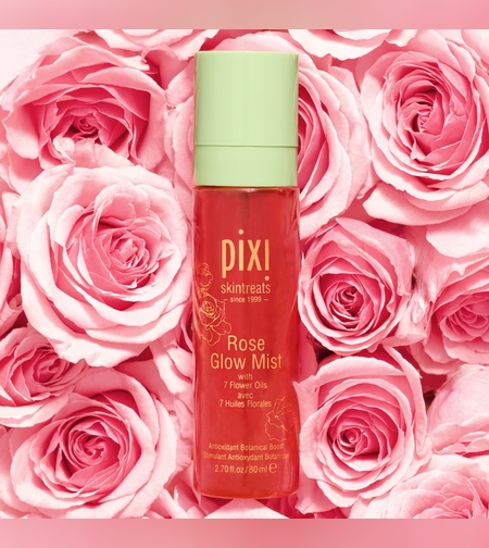 Pixi Rose Glow Mist – תרסיס לחות וזוהר מועשר ב-7 שמני פרחים (Antioxidant Botanical Boost) – 80 מ