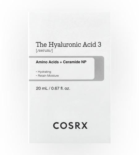 COSRX The Hyaluronic Acid 3 Serum – סרום לחות מרוכז עם חומצה היאלורונית, סרמידים וחומצות אמינו (20ml)