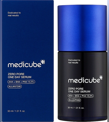 Medicube Zero Pore One Day Serum – סרום חומצות מתקדם לכיווץ נקבוביות וחידוש העור (30 מ