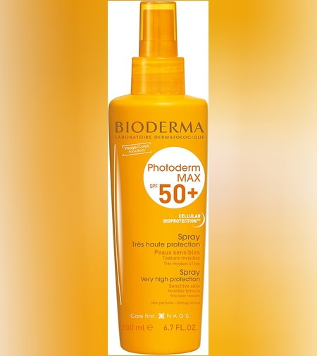 תרסיס הגנה מהשמש SPF 50+ לעור רגיש Bioderma Photoderm MAX Spray (200 מ