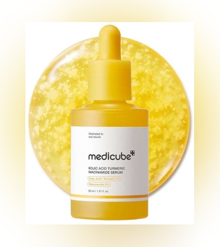 Medicube Kojic Acid Turmeric Niacinamide Serum – סרום חומצה קוג'ית, כורכום וניאצינאמיד להבהרה וזוהר (30 מ