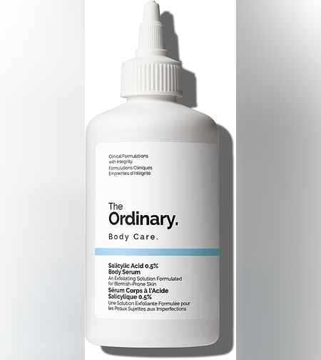 The Ordinary Salicylic Acid 0.5% Body Serum – סרום חומצה סליצילית לגוף לטיפול בפגמי עור, אקנה וחידוש המרקם (240ml