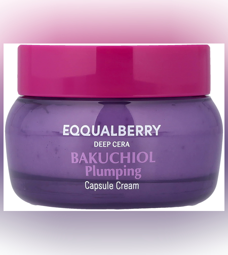 EQQUALBERRY Deep Cera Bakuchiol Plumping Capsule Cream – קרם קפסולות למיצוק, הזנה עמוקה ומילוי העור (50ml)