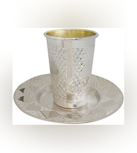 כוס קידוש כסף טהור דגם מרובע