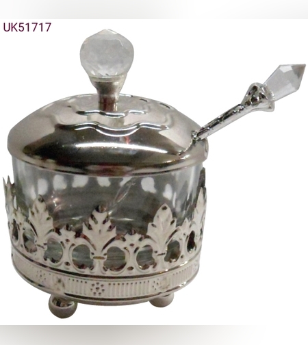 כלי לדבש פיליגרין 'עיטורים' גימור כסף