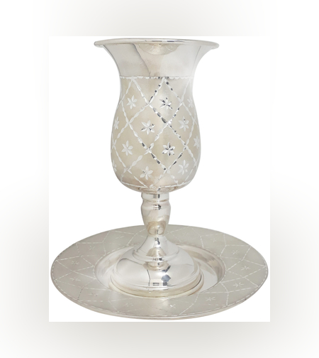 כוס קידוש כסף טהור דגם יהלום