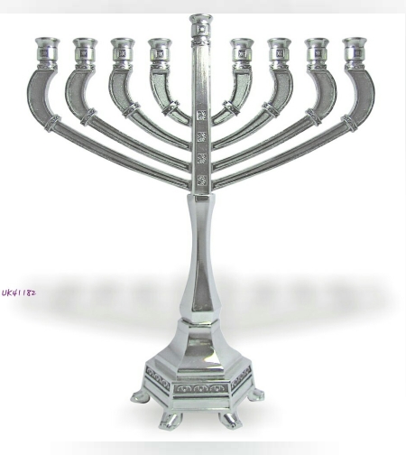 חנוכיה דגם יהלום ענפים טיפות 19.5 סמ