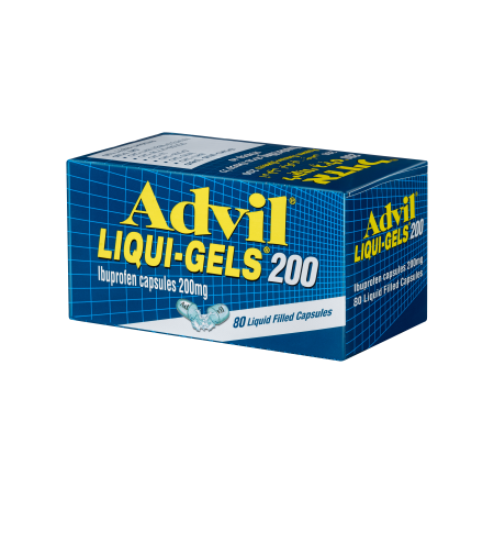 Advil LIQUI-GELS / אדויל ליקווי ג'לס - 80 כמוסות ג'ל, 200 מ''ג