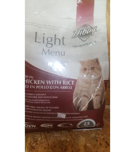 דיבק מזון מלא לחתולים לא פעילים Dibaq Gatos light menu