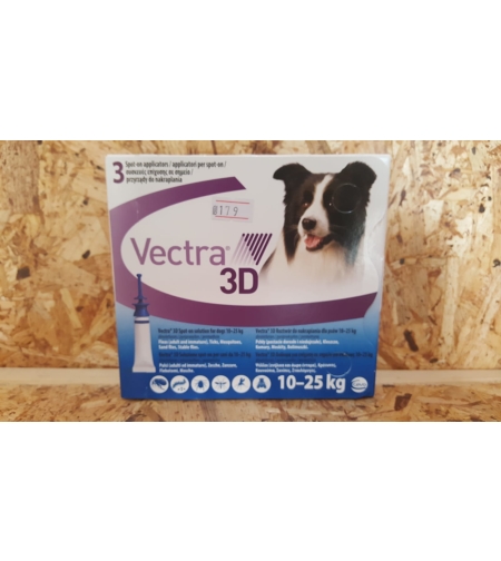Vectra 3D  תמיסת טפטוף לכלבים 10-25 קג