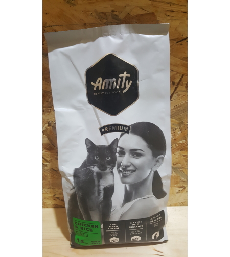 אוכל יבש לחתולים עוף Amity Premium