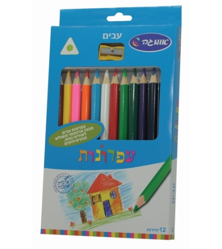 עפרונות צבעוניים משולשים עבים