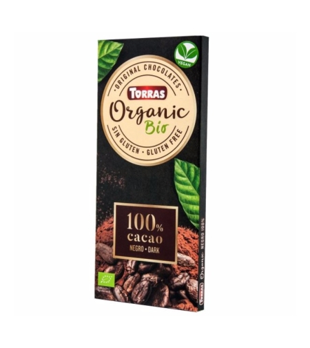 טוראס – שוקולד אורגני מריר 100% קקאו 100 גרם