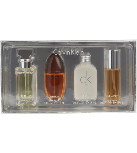 בושם לאשה סט קלווין קליין 4 בשמים מוקטנים Calvin Klein 4pc Mini Gift Set