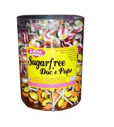 Caring Candies - Sugar Free Doc Pop 8gr Fruit Lollies 
