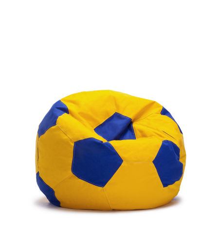 פוף כדורגל - צהוב כחול