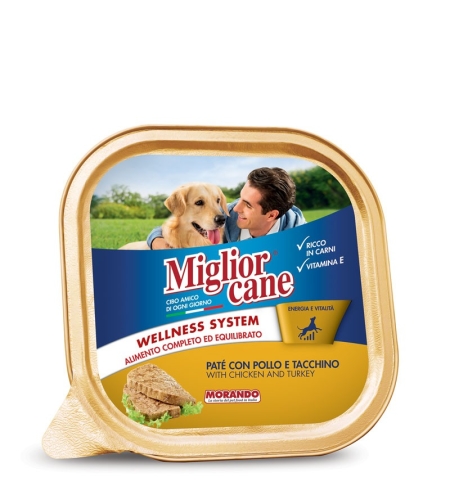 מיגליאור פטה בטעם עוף והודו מעדן לכלב - 150 גר' Miglior cane