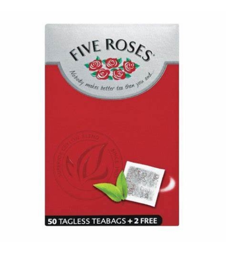 - Clearance Five Roses Ceylon Tagless Teabags 50`s