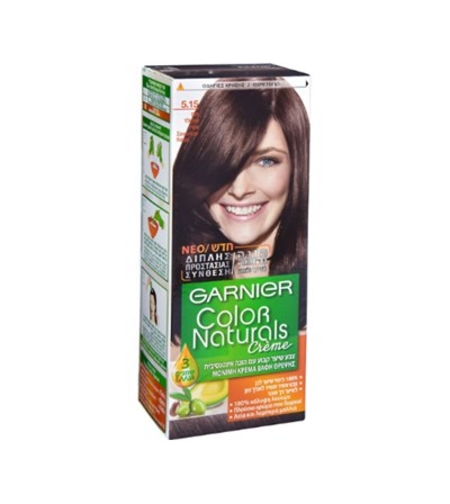GARNIER / גרנייה - צבע לשיער COLOR NATURALS בגוון חום שוקולד 5.15 (50 מ''ל)