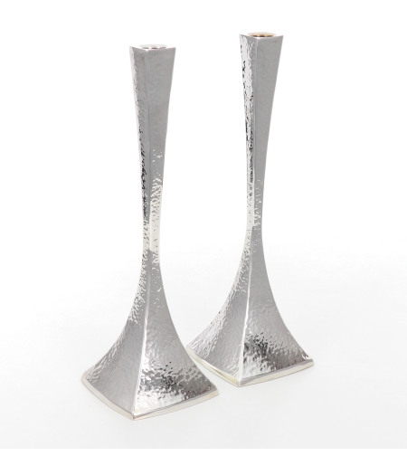 Pure silver Hammer Prince Candlesticks