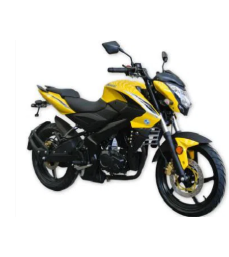 אופנוע חשמלי דגם קווסאקי צהוב 12V