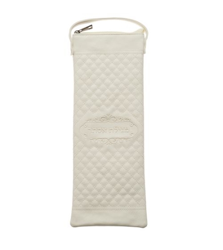 Bag for Esther scroll, white leather 41 * 15 cm