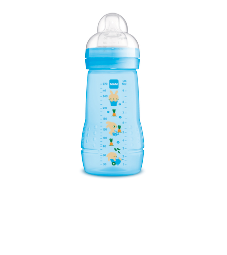MAM / מאמ - בקבוק תינוק כחול (270 מ''ל)