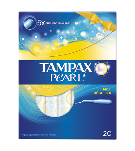 Tampax Pearl Regular / טמפונים טמפקס פרל רגולר עם מוליך - 20 יחידות