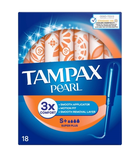Tampax Pearl Compak Super Plus / טמפונים טמפקס קומפאק פרל סופר פלוס  18 יחידות