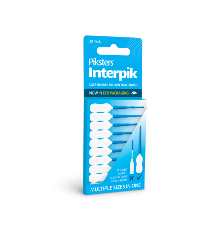 פארו PARO קיסם מבריש עם ציפוי גומי רך לניקוי יסודי בין השיניים Pikster Toothpicks  (30 יחידות)
