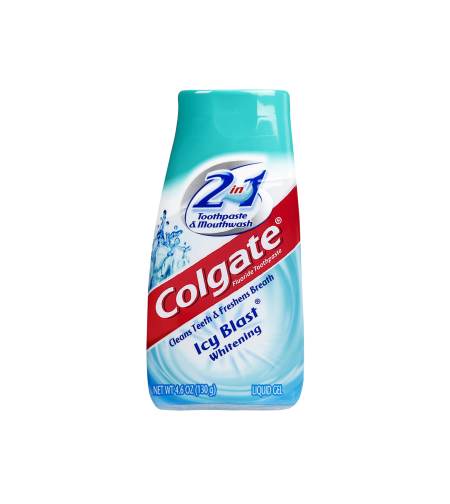 קולגייט - 2 ב1 משחת שיניים ושטיפת פה לרעננות (130 גרם)