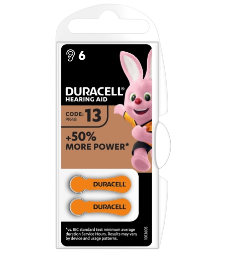 דורסל / DURACELL  -  סוללה למכשיר שמיעה 13 (6 יחידות)