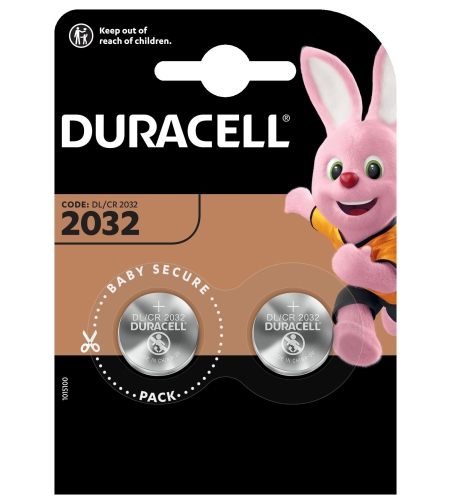 דורסל / DURACELL  -  זוג סוללות ליתיום 2032