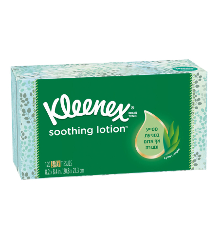 קלינקס / Kleenex - טישו אלוורה 3 שכבות (120 יחידות)