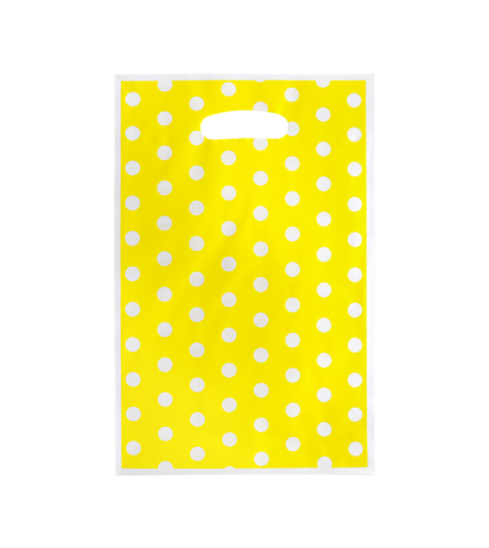שקיות הפתעה ניילון (10יח') - צהוב נקודות