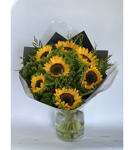 A bouquet of sunflowers like the sun