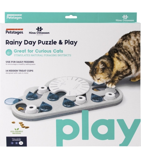משחק חשיבה לחתול - Rainy day puzzle & play