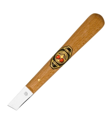 סכין גילוף מסורתית, ידית עץ להב ישר בסקיו, 3354 קירשן