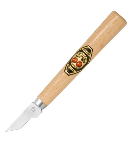 סכין גילוף מסורתית, ידית עץ להב קטן בסקיו, 3356 קירשן