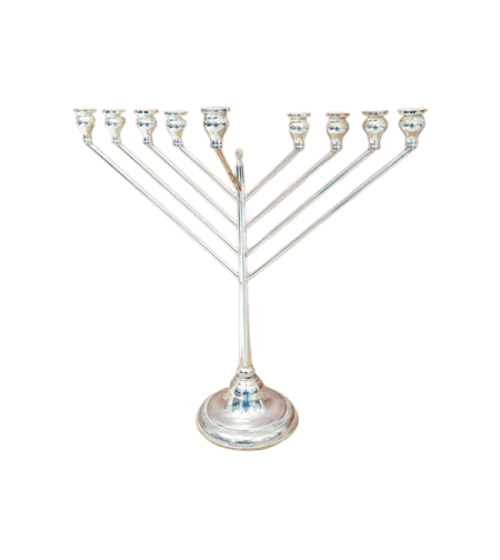 Chabad Menorah Zigzag XL pure silver